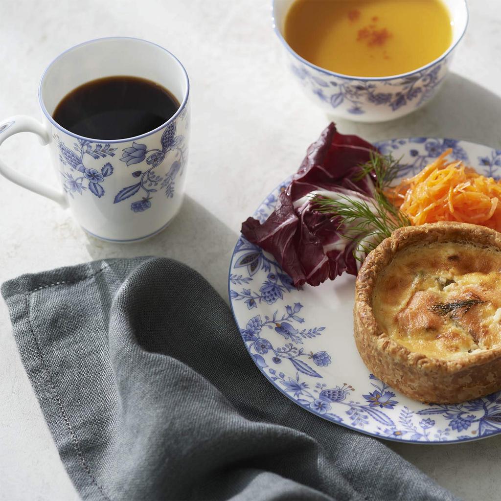 Noritake Mug, 295cc, Blue Sorrentino Lined, Microwave and Dishwasher Safe, Blue Bone China, 4965LT97280