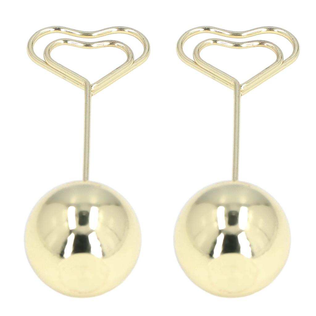 2Pcs Table Number Holder Heart Shaped Firm Stable Premium Metal Sturdy   Wide Application Place Card Holder