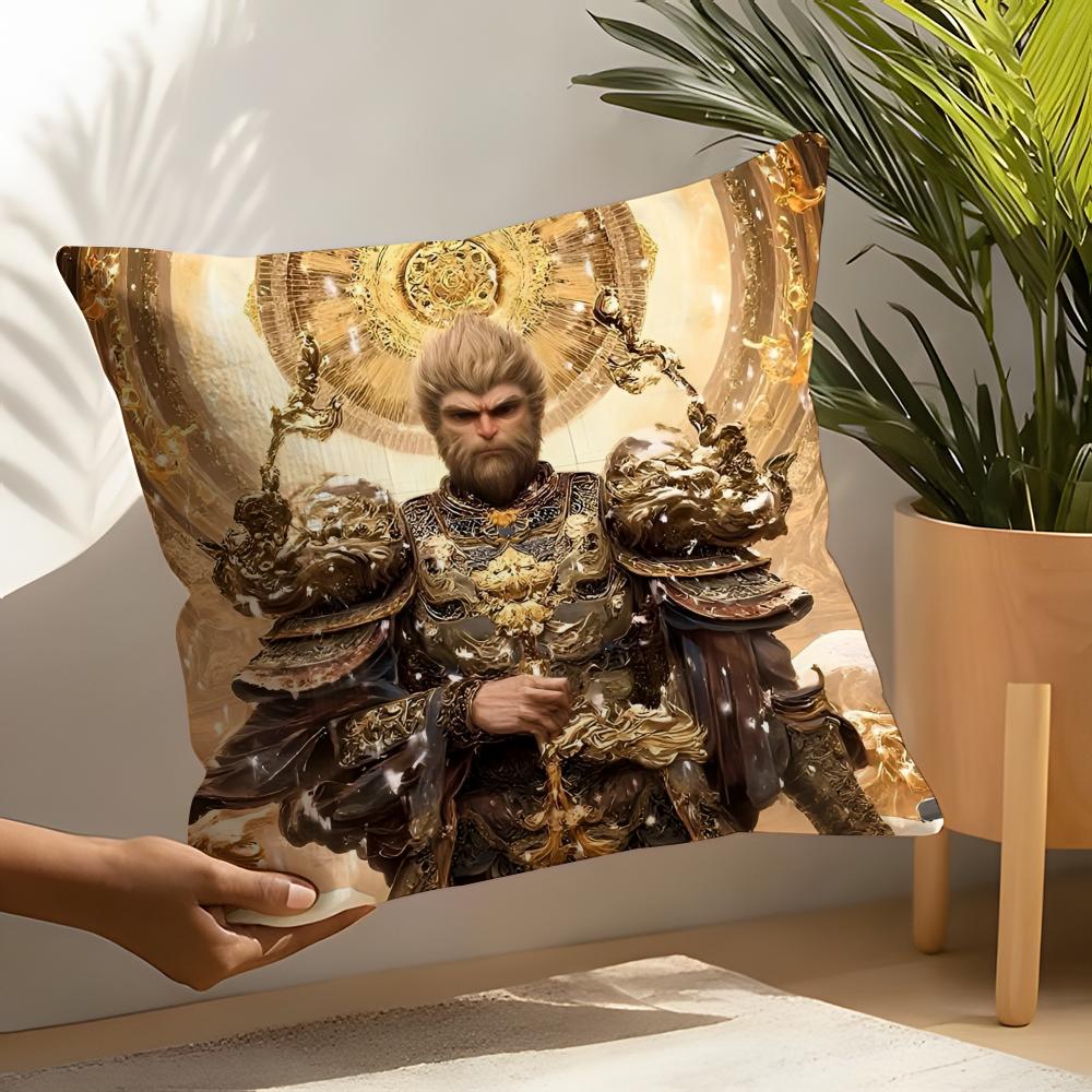 Journey to the West BBlack Myth Wukong Linen Cushion Covers For Decorative Sofa Home Pillows Case Car Chair Pillows Cases
