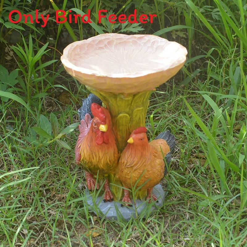 Garden Animal Resin Bird Feeder With Decorative Sculpture For Outdoor Water Features