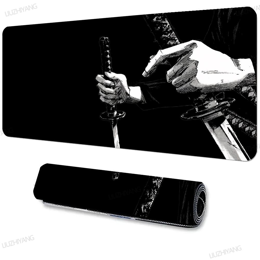 Japan Katana Mouse Pad Extended Keyboard Mat XXL Large Gamer Desk Pads Office Computer Mousepad Game Anti-Slip Rubber Table Mats