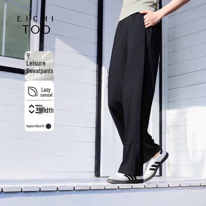 EICHITOO Women s High-Waist Slim Black Casual Pants L