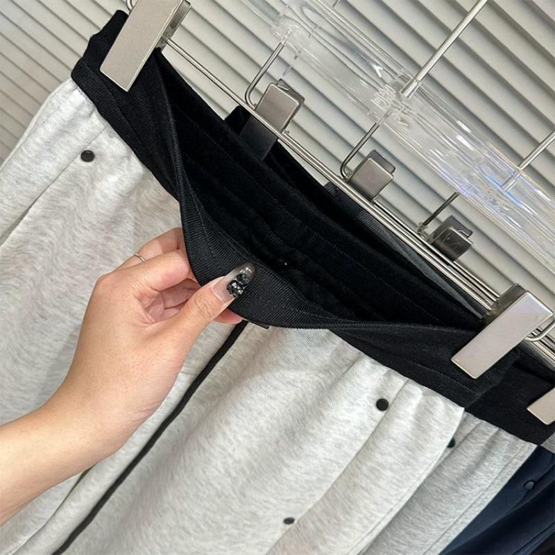 Pants for Women Plus Size Thickened Stretchy Elastic High Waist Long Trousers Solid Colour Fleece Casual Wide Leg Pants