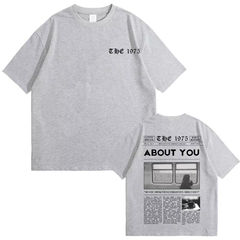 T-shirt Imprimé Unisexe The 1975 Being Funny in A Foreign Language about You Homme Femme Hip Hop Vintage Rock Harajuku T-shirts