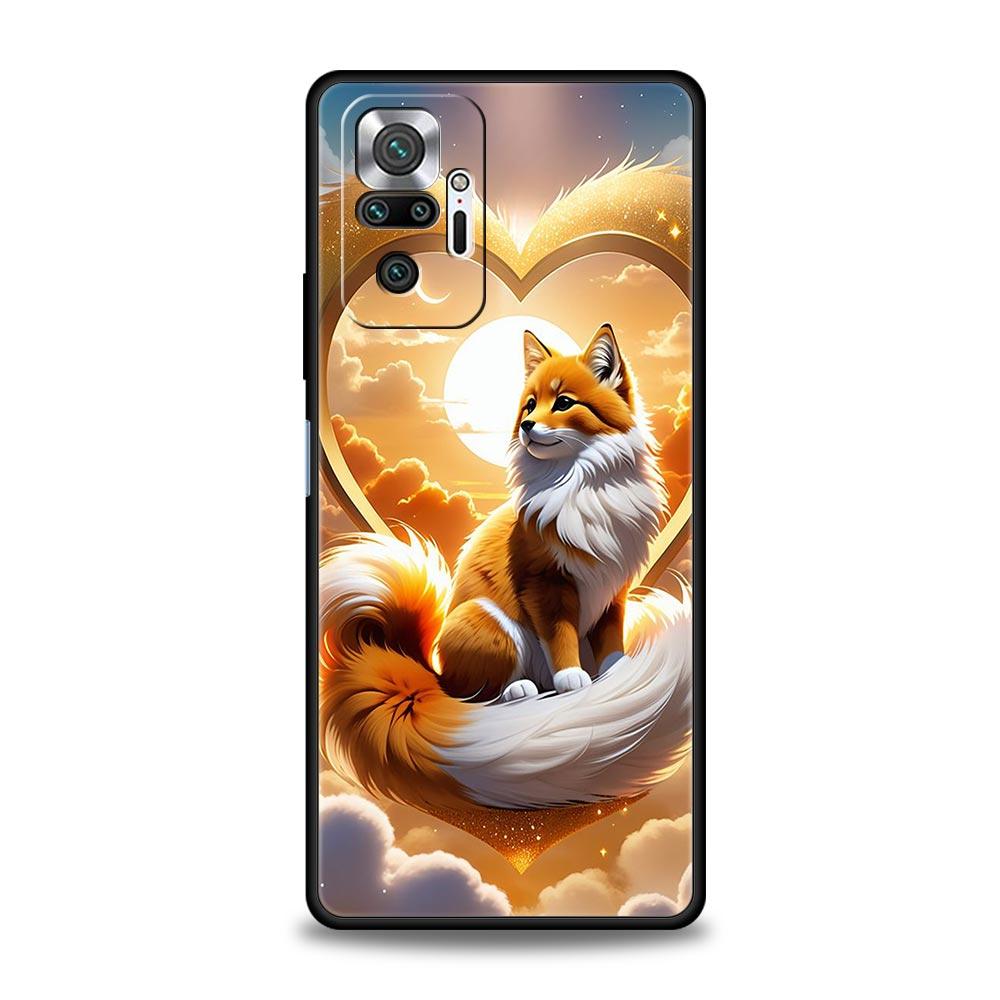 Phone Case Cover for Redmi 14C 10C Note 15 14 13 12 10 11 Pro Plus K40 5G Soft TPU Shockproof Fundas Shell Cute Animal Fox Capas
