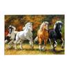 5D Digital Oil Painting of Galloping Horses - Living Room & Bedroom Art (No Frame)