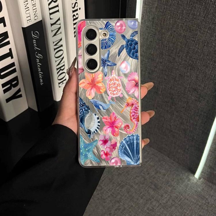Blue Ocean Animals Feather Phone Case For Samsung Galaxy A16 S25 S24 S23 S22 S21 Ultra A55 A54 5G Shockproof Laser IMD TPU Funda Galaxy A15 4G