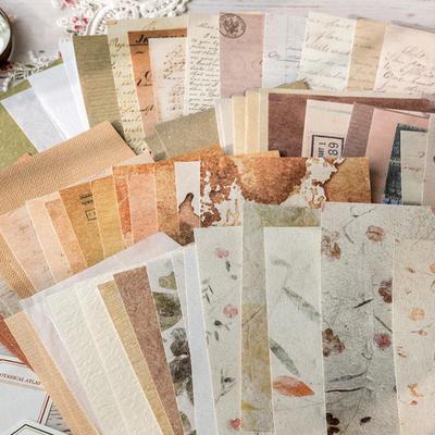 Retro Collage Specialty Paper Pack - Mixed Material Handmade Background Base