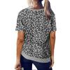 2021 Independent Station Wish European and American Cross-border Women's Clothing, Summer Round Neck Leopard Print Short-sleeved T-shirt Top