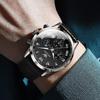 Xqiyi StyliSh Waterproof Men S Watch Analog Quartz Black Leather Strap buSineSS