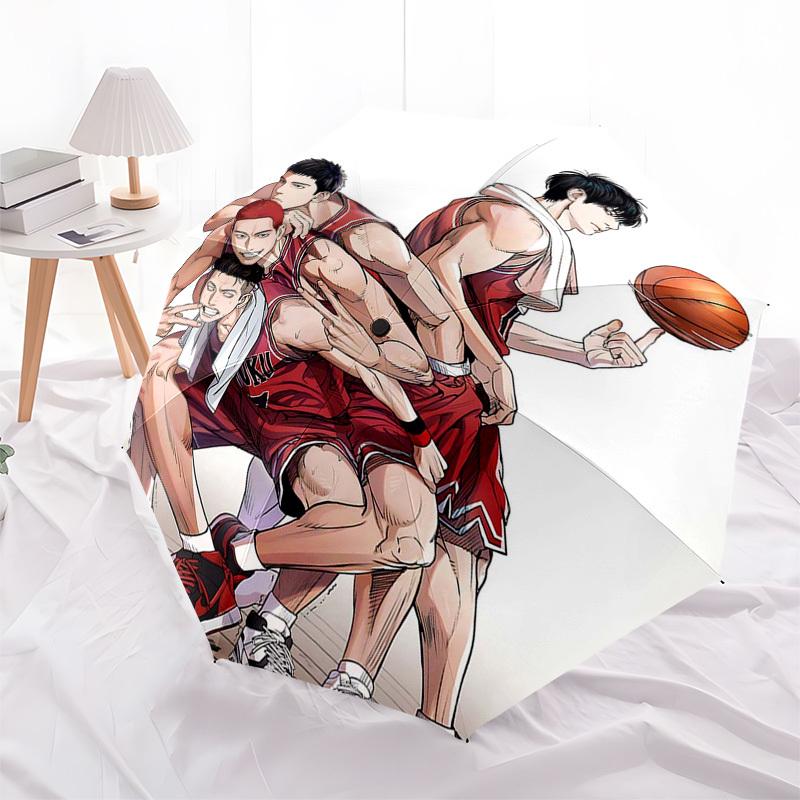 

1pc Basketball Team Auto Open Close Umbrella - Portable Folding Design with 8-Bone Iron Frame, Outdoor, Gift for Fans, Travelers, Daily Use.X043