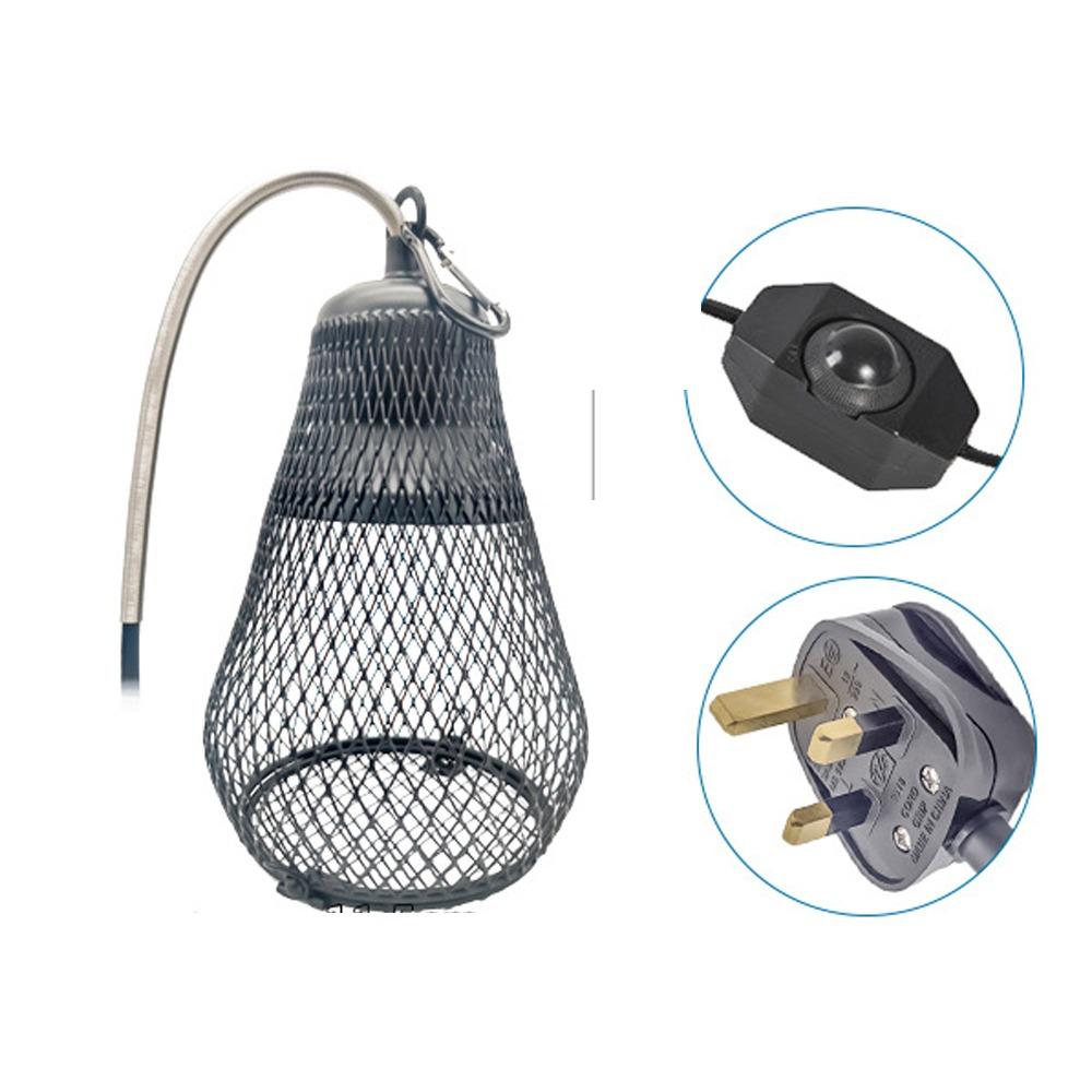 Iron Mesh Dome Pet Heating Lampshade Double Cage Anti-scald Lampshade  Aquarium