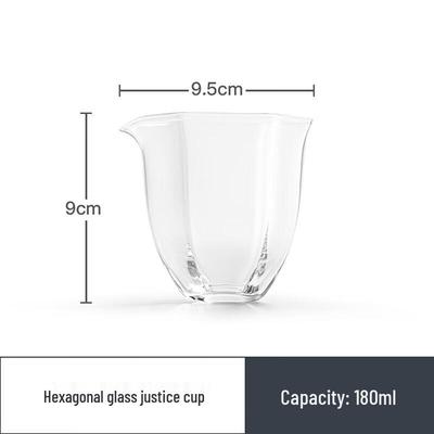 Hitzebeständige sechseckige Glas-Gongdao-Tasse