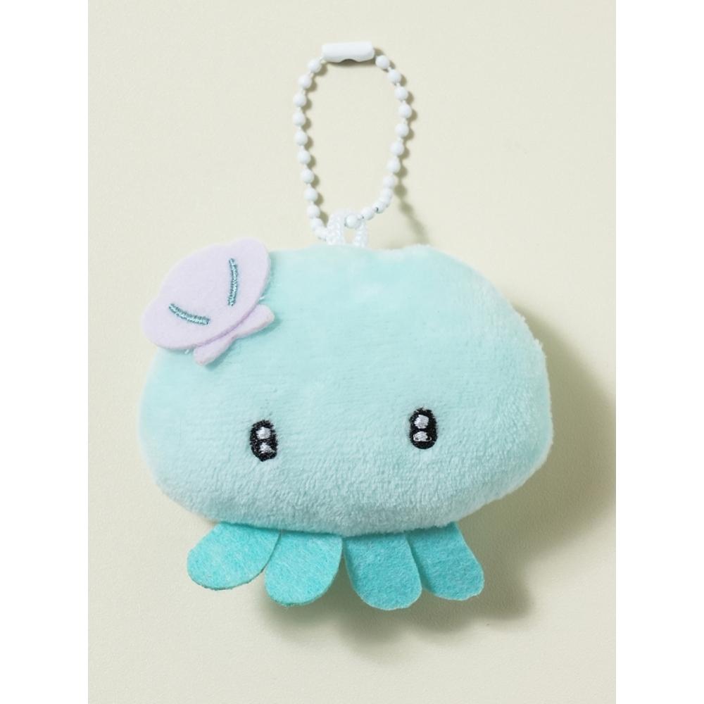 Daiso Summer Glossy Jellyfish Plush Key Ring