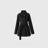 Women's Black Woolen Coat - Autumn/Winter 2025 High-End Casual Slimming Korean Style