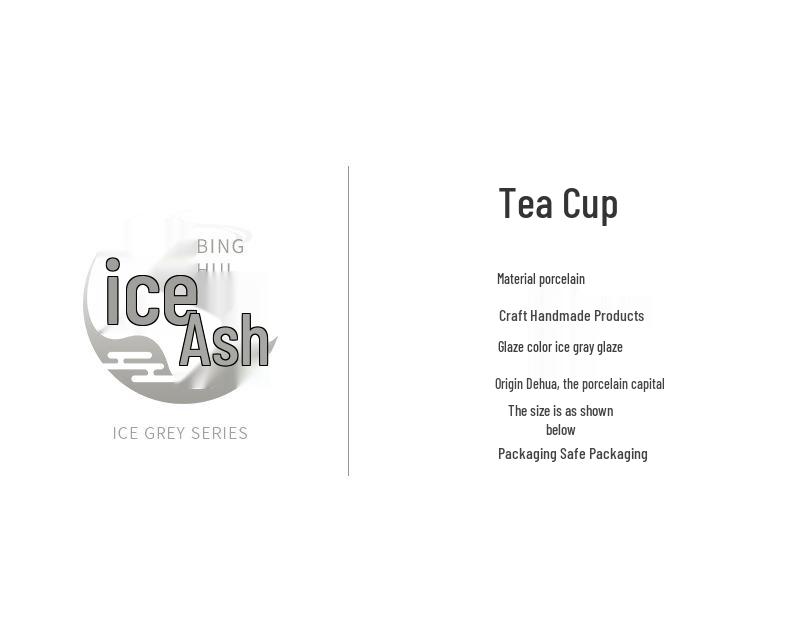 Japanese Handmade Ice Ash Glaze Ceramic Teacup - Gongfu Tasting Aroma Cup 