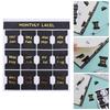 12 Pcs Studying Adhesive Monthly Stickers Black Monthly Calendar Stickers  Notebook