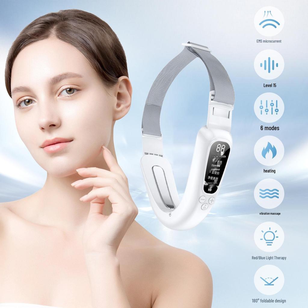 EMS Facial V-Line Massager: Microcurrent Lifting Beauty Mask