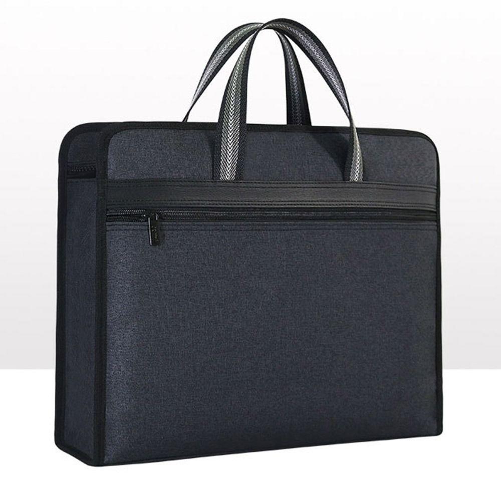 Large Capacity A4 File Bag Multiple Compartments Laptop Handbag Business Storage Bag  Stationery