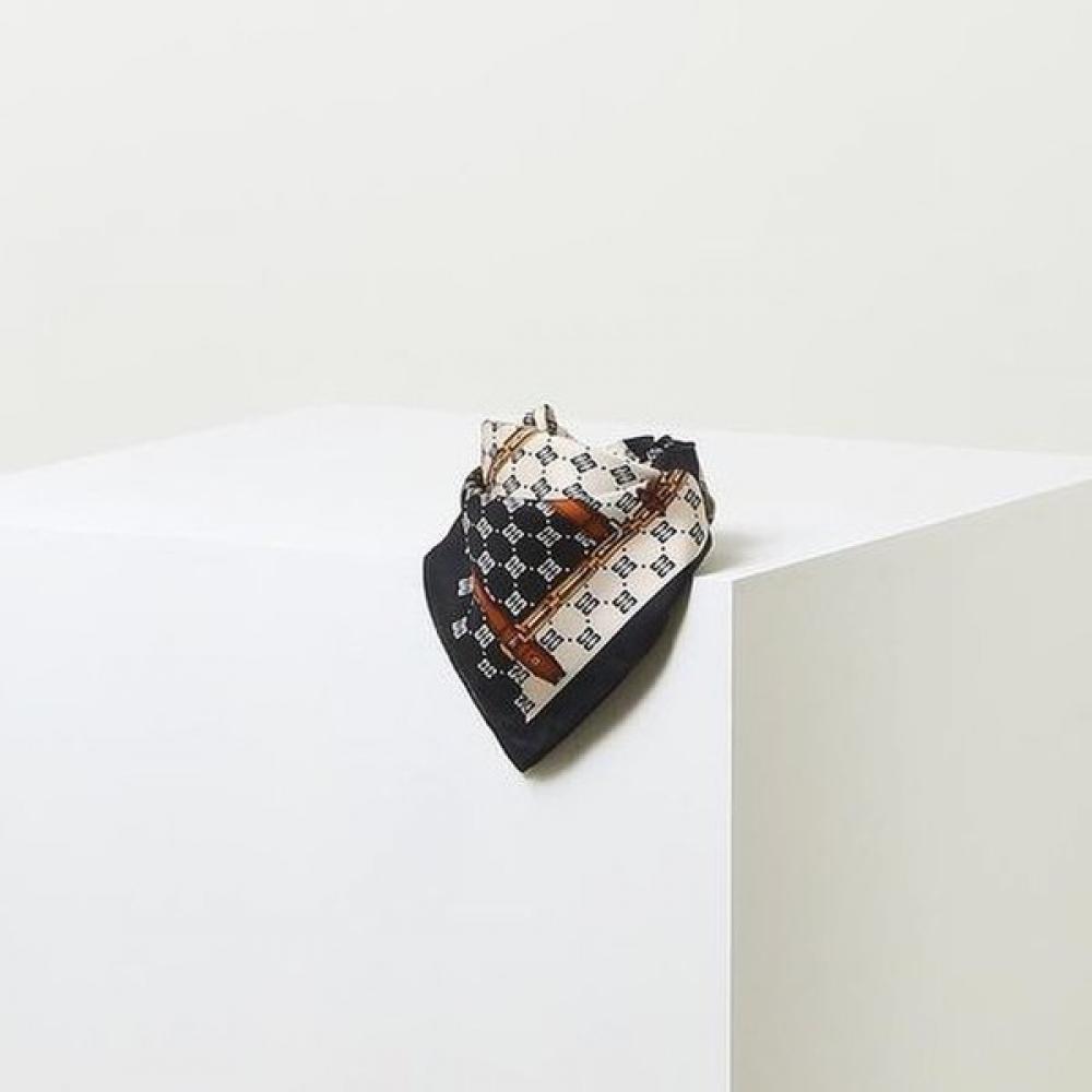 Daks Navy Print Silk Scarf Dcsc2e024 Single option