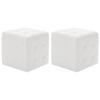 Day and Night - Day and Night Pouf 2 Units White Synthetic Leather 30x30x30 Cm