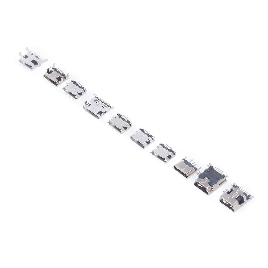 100Pcs Micro MINI USB Female Plug Connector USB Jack Connector for Household Appliance