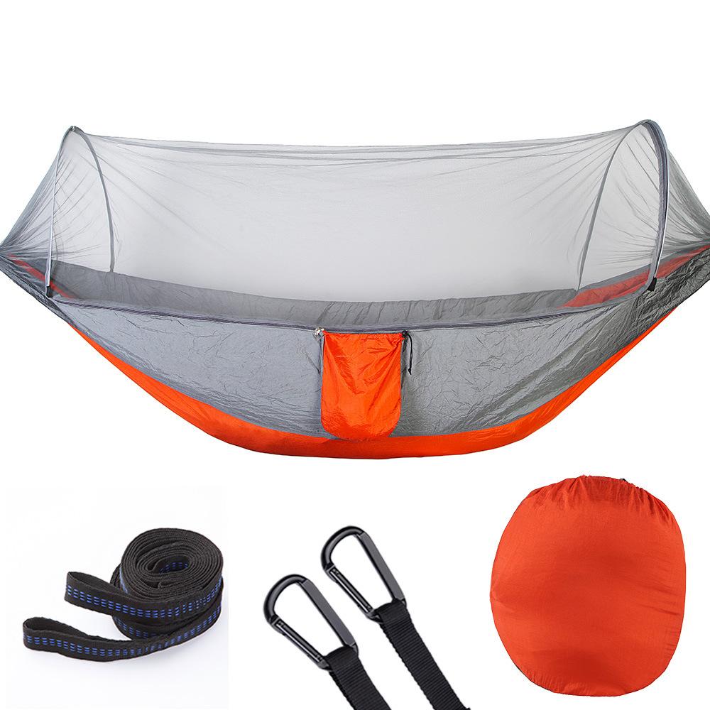 Single Portable Travel Outdoor Camping Hanging Sleeping Hammock with Mosquito Net Camping Hammock Hanging Sleeping Hammock