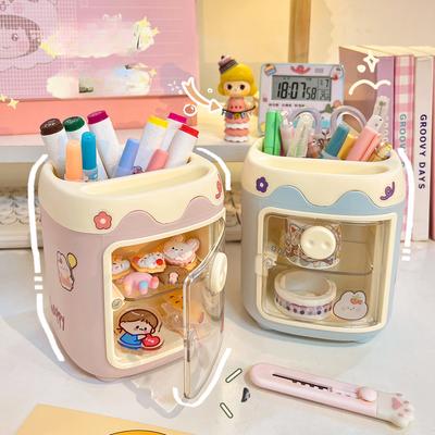 Piglet Pen Holder Cute Cartoon Stationery Storage Box Student Dormitory Desktop Storage Container Storage Can