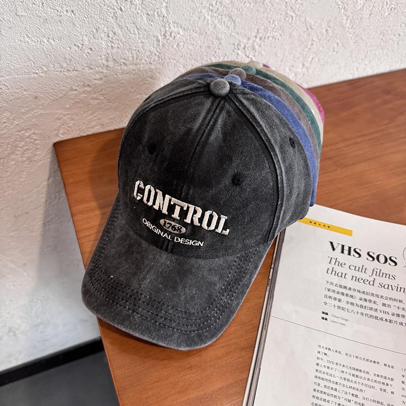 Style Street Retro Letter Embroidery Neutral Casual Baseball Cap For All Seasons
