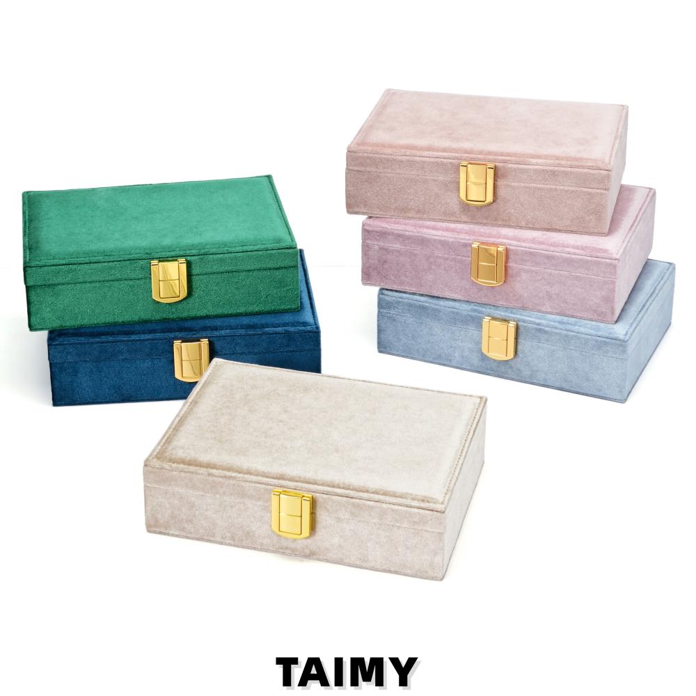 New High Quality Velvet Jewelry Storage Box Custom Logo Jewelry Storage for Earrings Necklace Ring Gift Packaging Case
