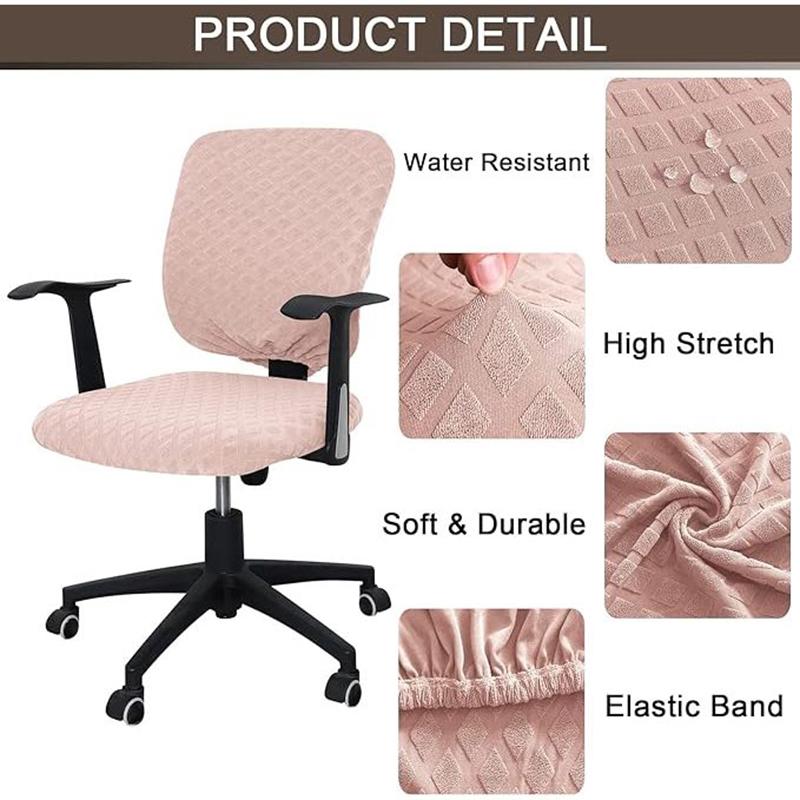 Office Chair Cover Universal Rotating Chair Slipcovers Water Resistant Stretch Removable Protector Computer Chair Seat Cover