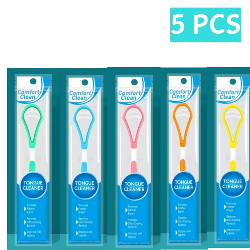 Ys00044-Tongue Coating Brush Tongue Scraper Cleaner Cleaning Brush Health Care Toothbrush Double-Sided Tongue Scraper 1 Pcs