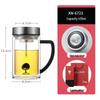 Xeno Double-Layer Glass Cup with Handle