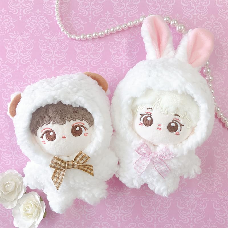 Fluffy Kigurumi Kuma 10cm Plush Toy, White, G-Trigger, for Oshi-Nui (Pre-owned)