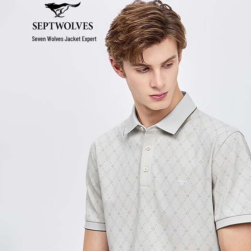 

SEPTWOLVES Men s Antibacterial Ice Silk Short Sleeve Polo Shirt XXL