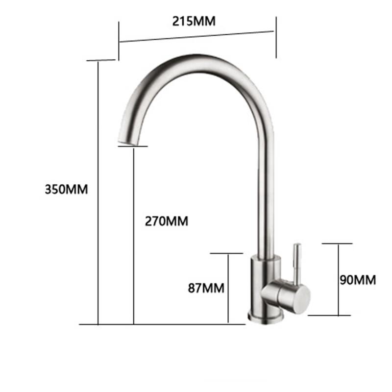 HANDIEER 304 Stainless Steel Rotatable Kitchen Faucet