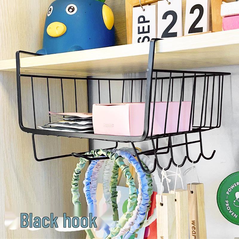 Küchenhängeschrank Aufbewahrungsregal: Mehrschichtiger Hängekorb mit Papierhandtuch- und Frischhaltefolienhalter