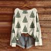 Women's Fashion Long Sleeve Christmas Snowman Snowflake Print Jacket Cardigan