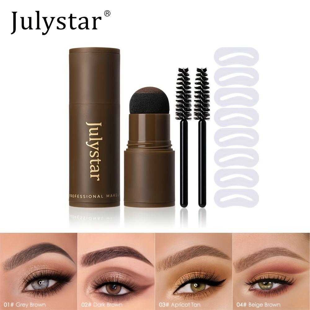 Eyebrow Definer Powder Stamp Makeup with 8 Reusable Stencils Long Lasting Hairline Shadow Powder Hair Chalk Hair Fluffy Powder