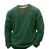 Men's Solid Color Round Neck Long Sleeve Tops Men's Sports Large Size Casual Round Neck Tops