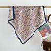 Early autumn new silk cotton square scarf women's professional decoration small scarf Korean shawl neck protection scarf temperament headscarf
