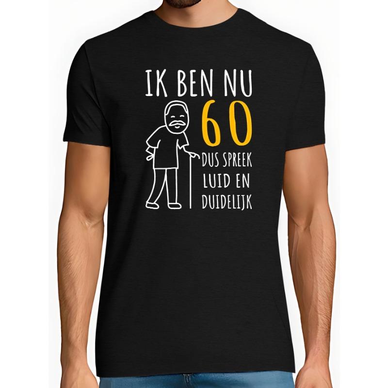 

European sizes IK BEN NU 60 DUS Men s Short Sleeve T-shirt Summer T-shirt Top S чёрный