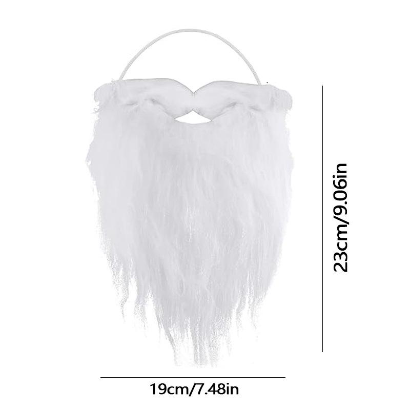 Santa Claus Beard & Moustache with Christmas Hat Decoration Set