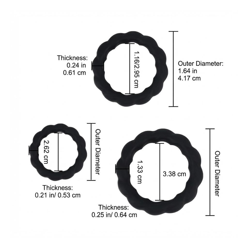 Silicone Delay Ring For Men Medical Grade Material Comfortable Fit Enhance Intimacy