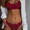 European and American Lace Camisole Bra and Triangle Panty Set - Sexy Temptation Lingerie