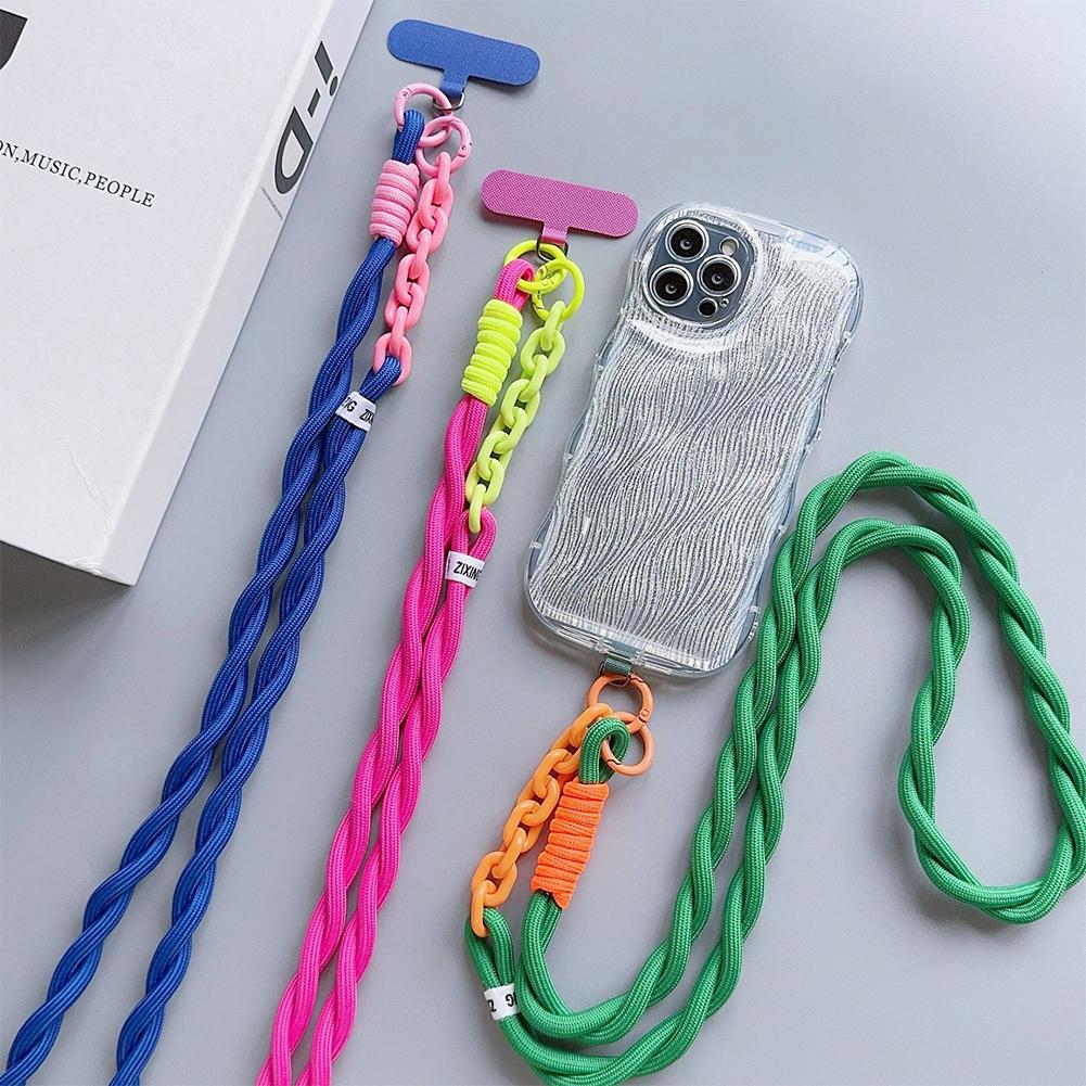 Niedliches Handy-Lanyard Durchmesser Outdoor Universalhülle Acryl Umhängeband Schulter Karten Halsband Clip Hängen Anti-Verlust Handgelenkschlaufe