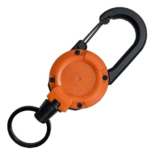 Heavy Duty Retractable Keychain with Steel Cable Carabiner Clip Anti-Lost Pull Reel Lanyard for Outdoor Sports Tools Keys ID Bad