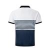 Summer Men Stripe Fashion Short Sleeve Lightweight Business Casual Polo Shirt Half Zip Solid Elastic Office Short Sleeve T-shirt