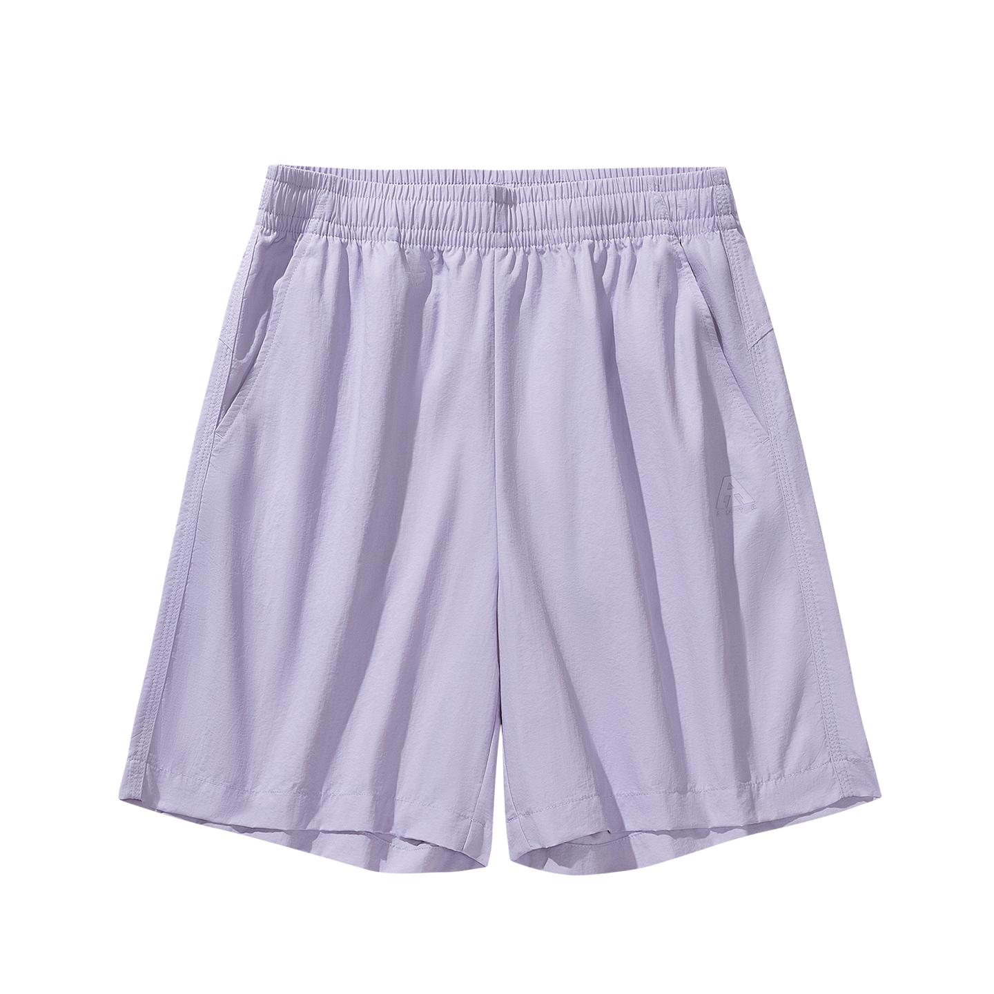 Anta Outdoors Woven Five-Point Shorts Summer 2026 Casual Shorts Women bottoms Light-Purple 962626505-1 XS