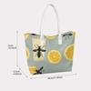 Lemon Bee Print Tote Bag Casual Daily Shoulder Bag For Shopping Outdoor